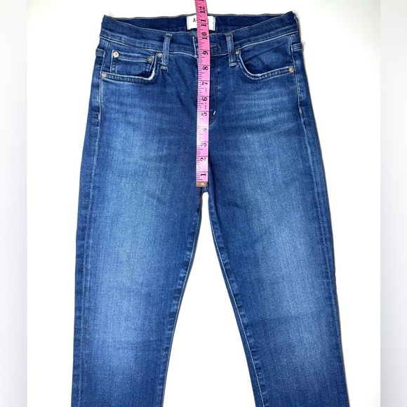AGOLDE Women’s Sophie Skinny Crop Jeans Dark Wash Blue Stretch Denim Size- 26 - Picture 4 of 10